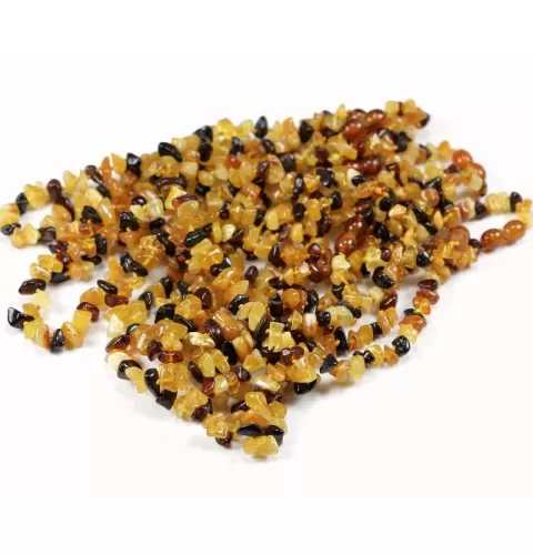 Wholesale Baby teething Baltic amber mixed bead necklaces