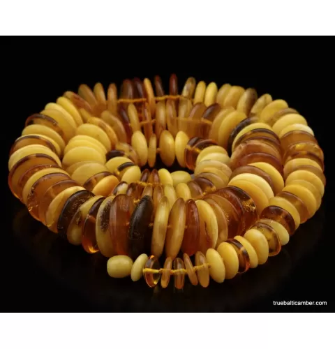 Butter buttons Baltic amber necklace 25in