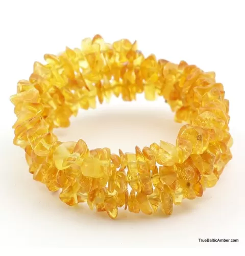 Memory wire Baltic amber bracelet