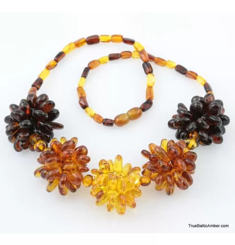 Beautiful Baltic amber pendant necklace 19in