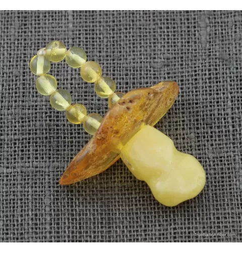 Baltic amber teething dummy - pacifier
