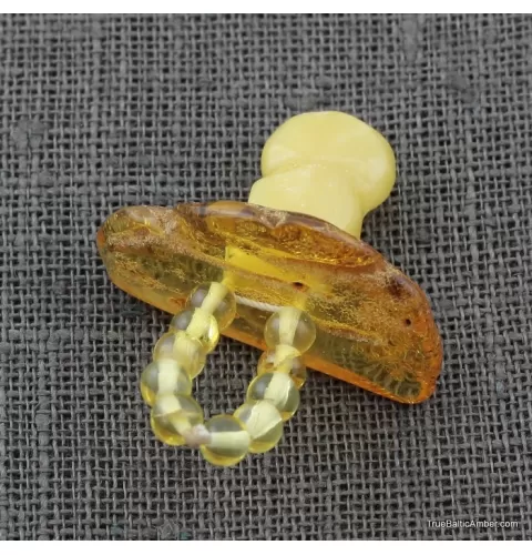 Baltic amber teething dummy - pacifier