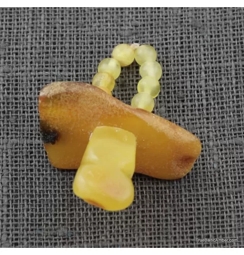 Baltic amber teething dummy - pacifier