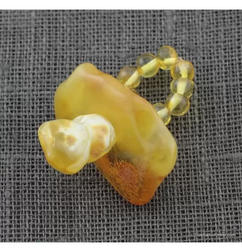 Baltic amber teething dummy - pacifier