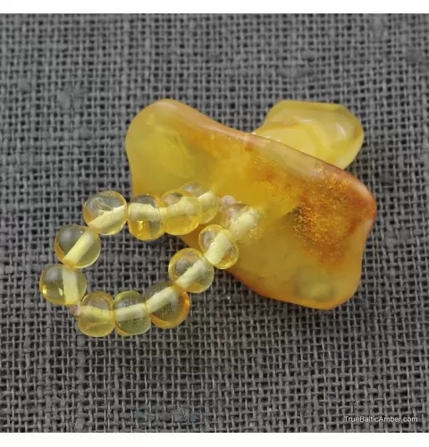 Baltic amber teething dummy - pacifier