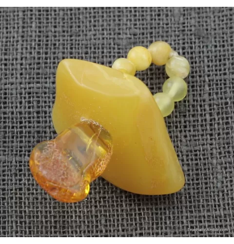 Baltic amber teething dummy - pacifier