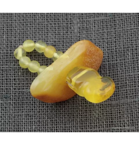 Baltic amber teething dummy - pacifier