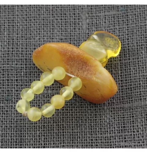 Baltic amber teething dummy - pacifier