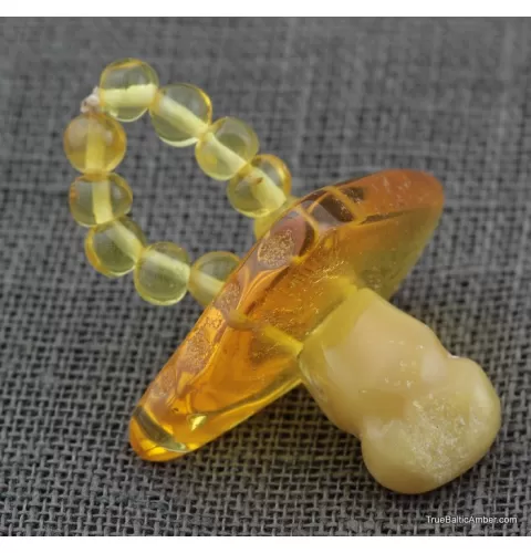 Baltic amber teething dummy - pacifier