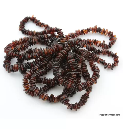 10 Ruby NUGGETS Baltic amber adult strech bracelets