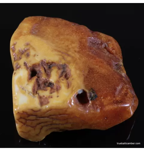 Antique butter large Baltic amber fossil 33g stone