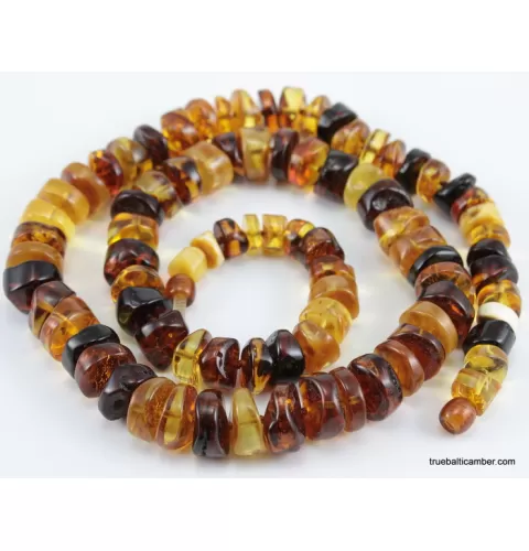 Natural honey BUTTONS Baltic amber necklace 24in