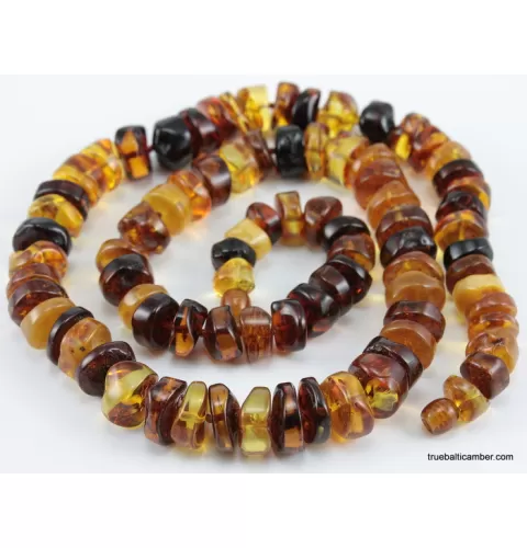 Natural honey BUTTONS Baltic amber necklace 25in