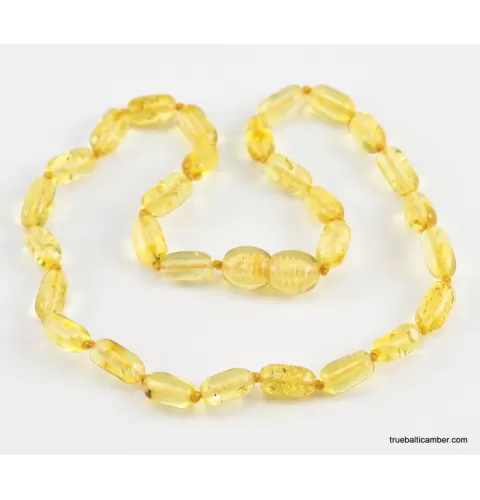 Cylinder beads HQ Baltic amber teething necklace