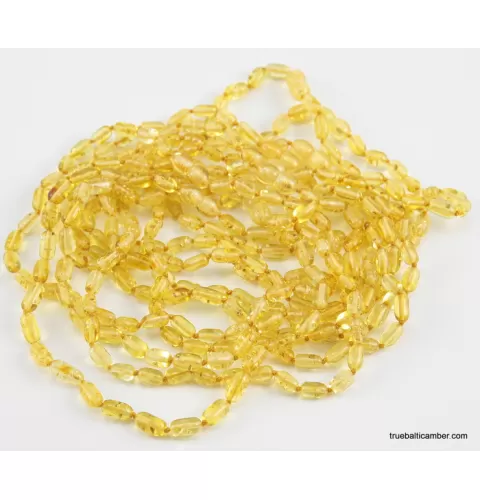 Cylinder beads HQ Baltic amber teething necklace