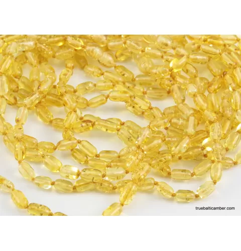 Cylinder beads HQ Baltic amber teething necklace