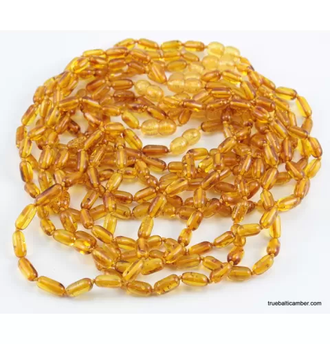Cylinder beads HQ Baltic amber teething necklace