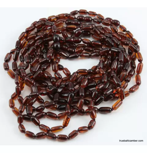 Cylinder beads HQ Baltic amber teething necklace