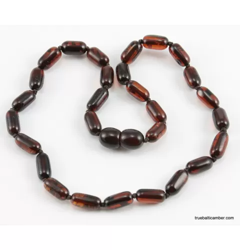 Cylinder beads HQ Baltic amber teething necklace