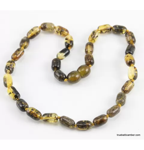Cylinder beads HQ Baltic amber teething necklace
