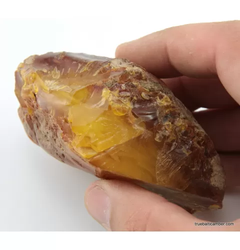 Massive genuine Baltic amber fossil stone 125g