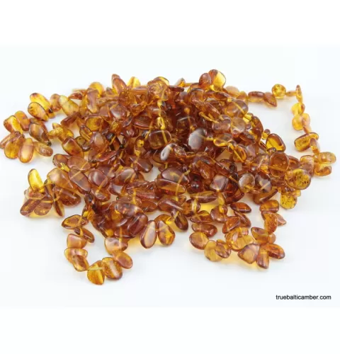 10 Cognac Leave  Baltic amber elastic adult bracelets