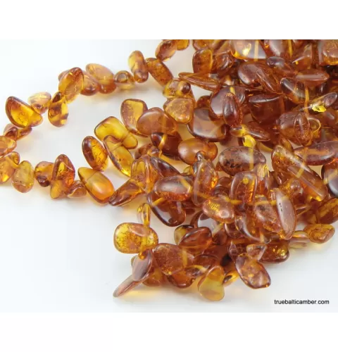 10 Cognac Leave  Baltic amber elastic adult bracelets