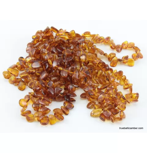 10 Cognac Leave  Baltic amber elastic adult bracelets