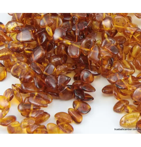 10 Cognac Leave  Baltic amber elastic adult bracelets