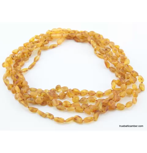 5 Honey RAW BEANS Baltic amber adult necklaces