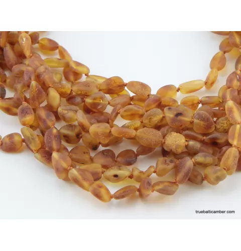 10 Cognac RAW BEANS Baltic amber adult necklaces