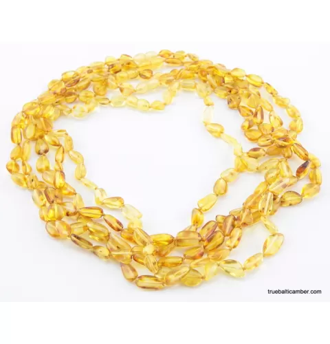 5 Lemon BEANS Baltic amber adult wholesale necklaces