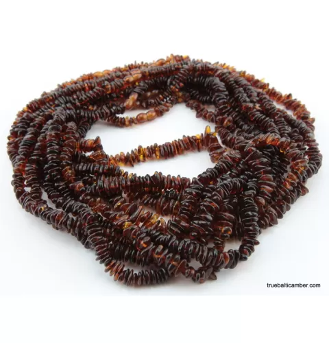 10 cognac Baltic amber adult CHIPS necklaces