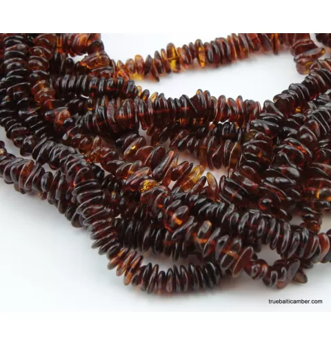 10 cognac Baltic amber adult CHIPS necklaces