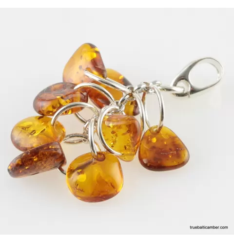 Dangling pieces Baltic amber pendant