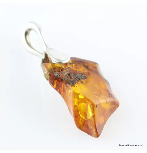 Small Baltic amber CARVED pendant