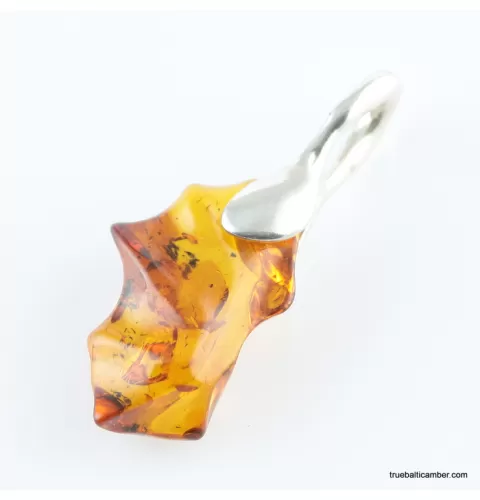 Small Baltic amber CARVED pendant