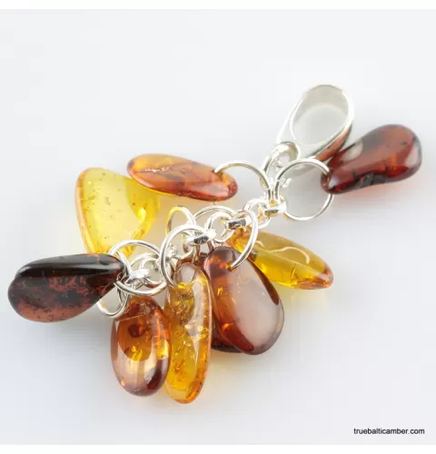 Dangling pieces Baltic amber pendant