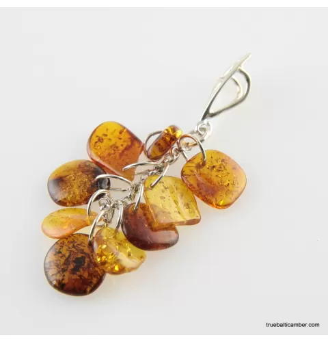 Dangling pieces Baltic amber pendant