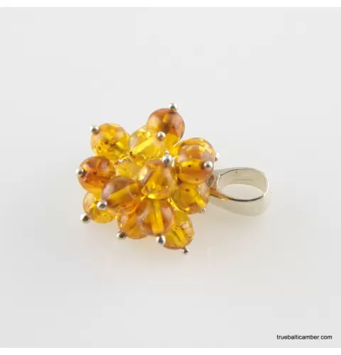 Grape honey Baltic amber dangle pendant