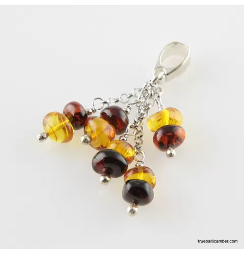 Grape Baltic amber dangle pendant