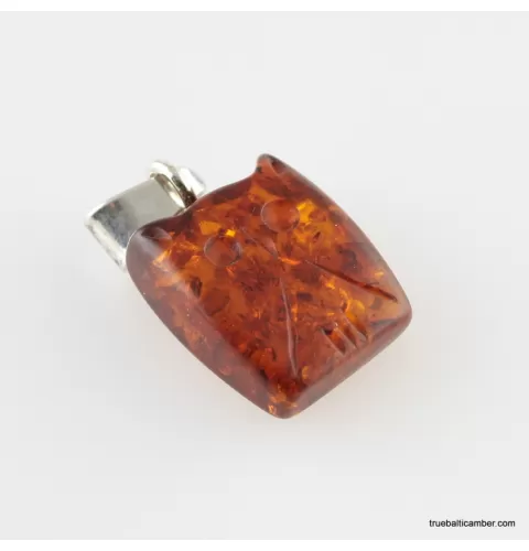 Small Baltic amber CARVED pendant