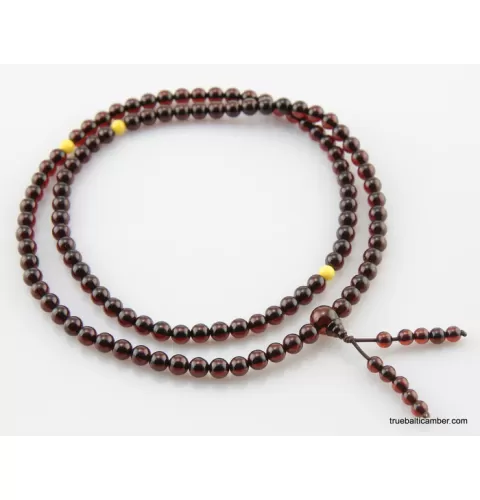 Tibetan Buddhist Mala Prayer 108 Baltic amber beads
