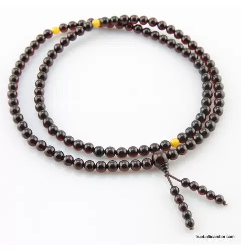 Tibetan Buddhist Mala Prayer 108 Baltic amber beads