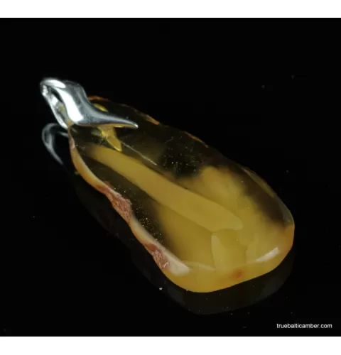 Baltic amber CARVED pendant