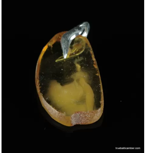 Baltic amber CARVED pendant