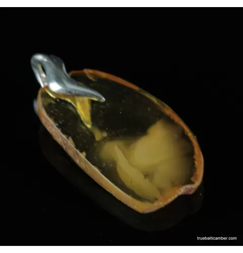Baltic amber CARVED pendant