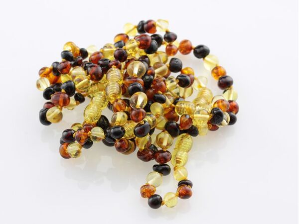9 Multi BAROQUE Baltic amber teething bracelets