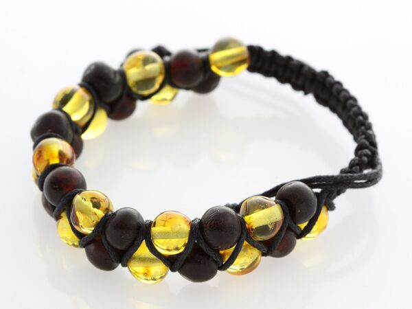 Shamballa Baltic Amber Bracelet for Adults
