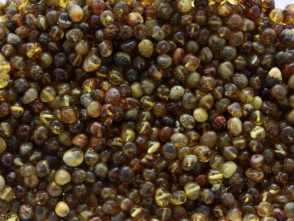 Dark BAROQUE Baltic amber holed loose beads
